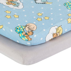 EVERYDAY KIDS Precious Moments solid gray sheet adds neutral warmth and simple care.