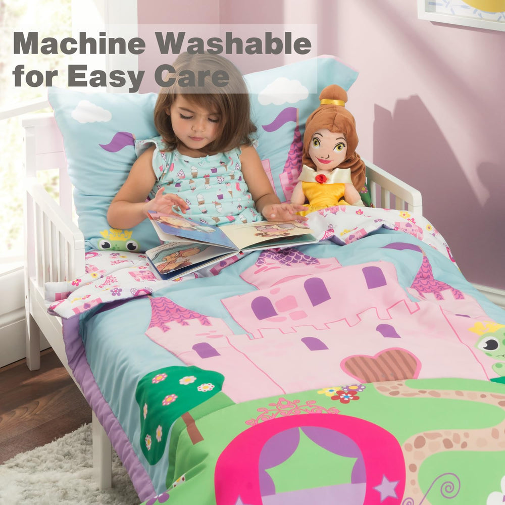EVERYDAY KIDS Princess Storyland reversible pillowcase highlights dual patterns for playful nights.