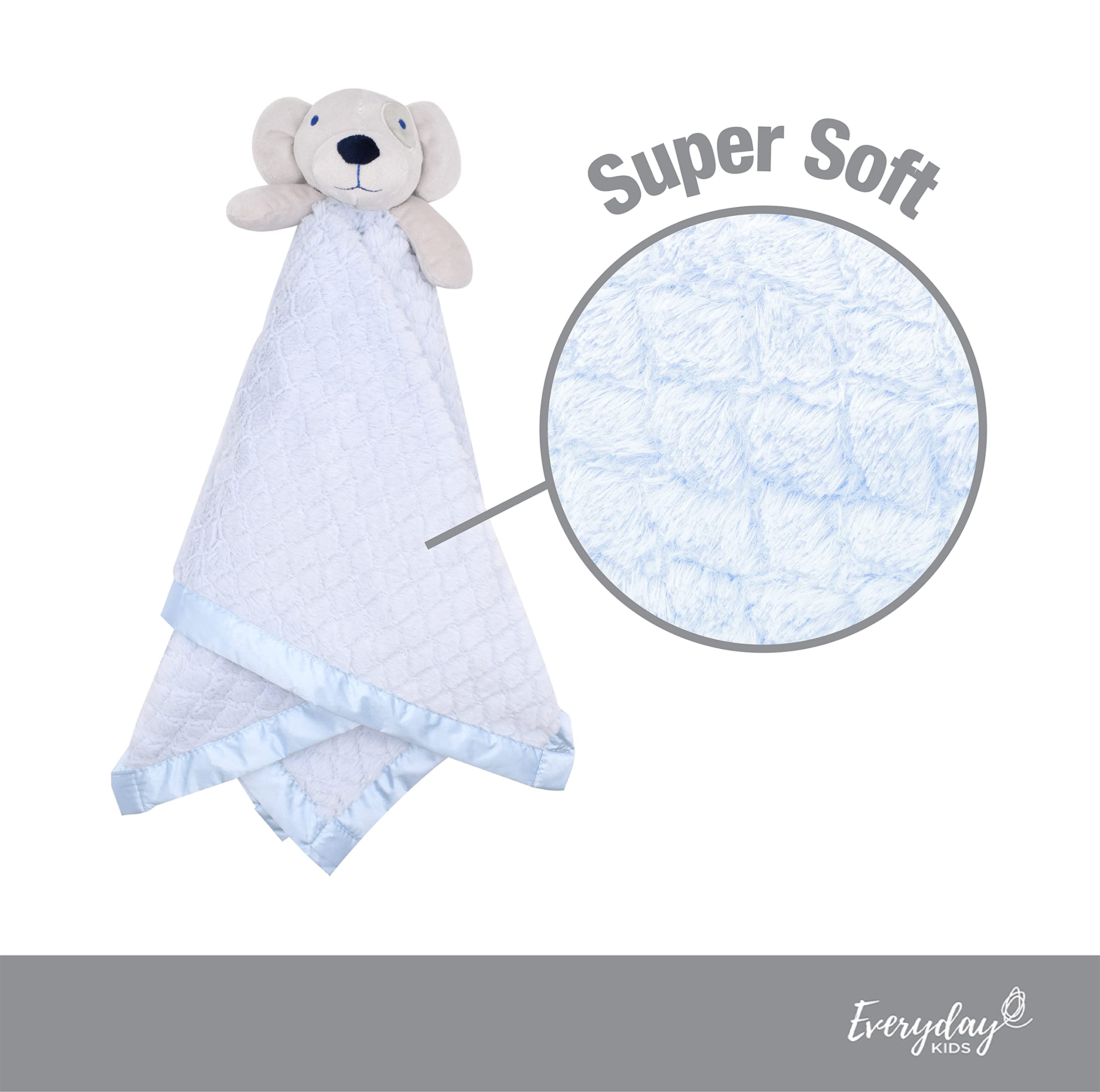 EVERYDAY KIDS 30-inch security blanket ideal for tummy time snuggles