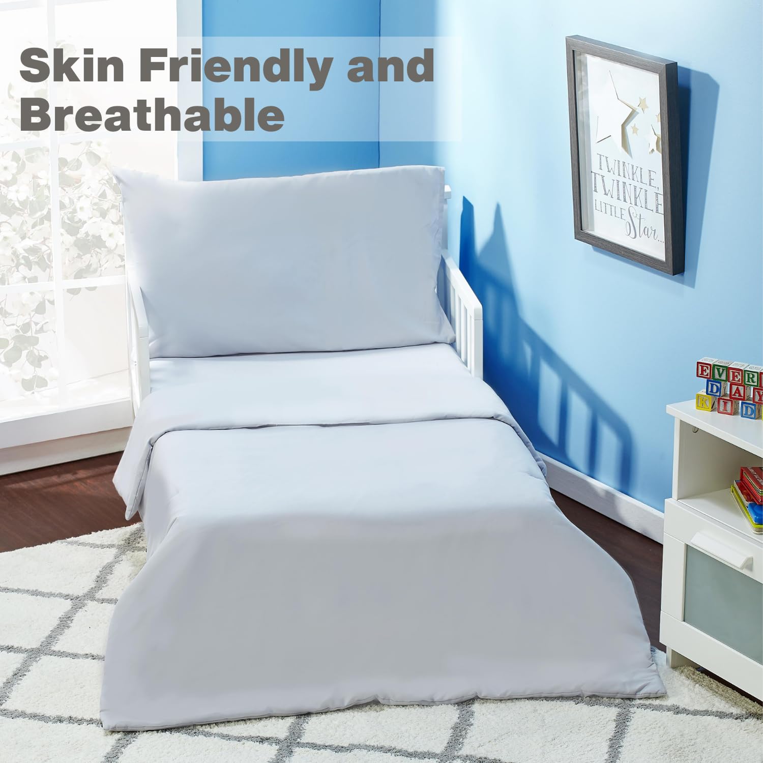 Everyday Kids soft-brushed microfiber close-up highlights cozy softness.