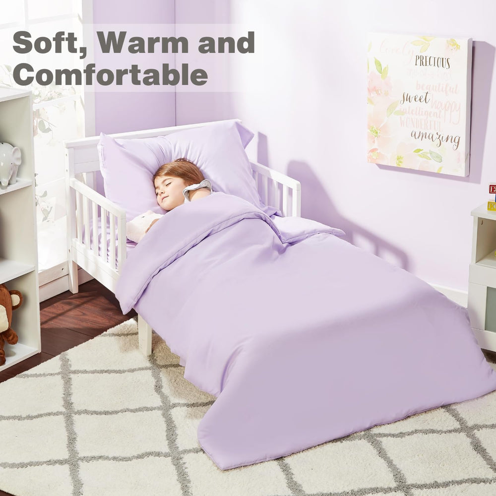 Everyday Kids solid purple bedroom scene demonstrates vibrant, kid-friendly mood for bedtime.
