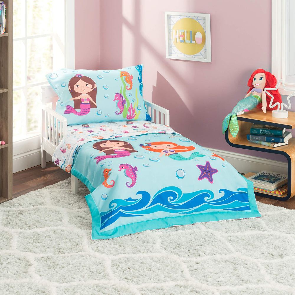 Everyday Kids undersea mermaids comforter close-up for cozy bedtime fun