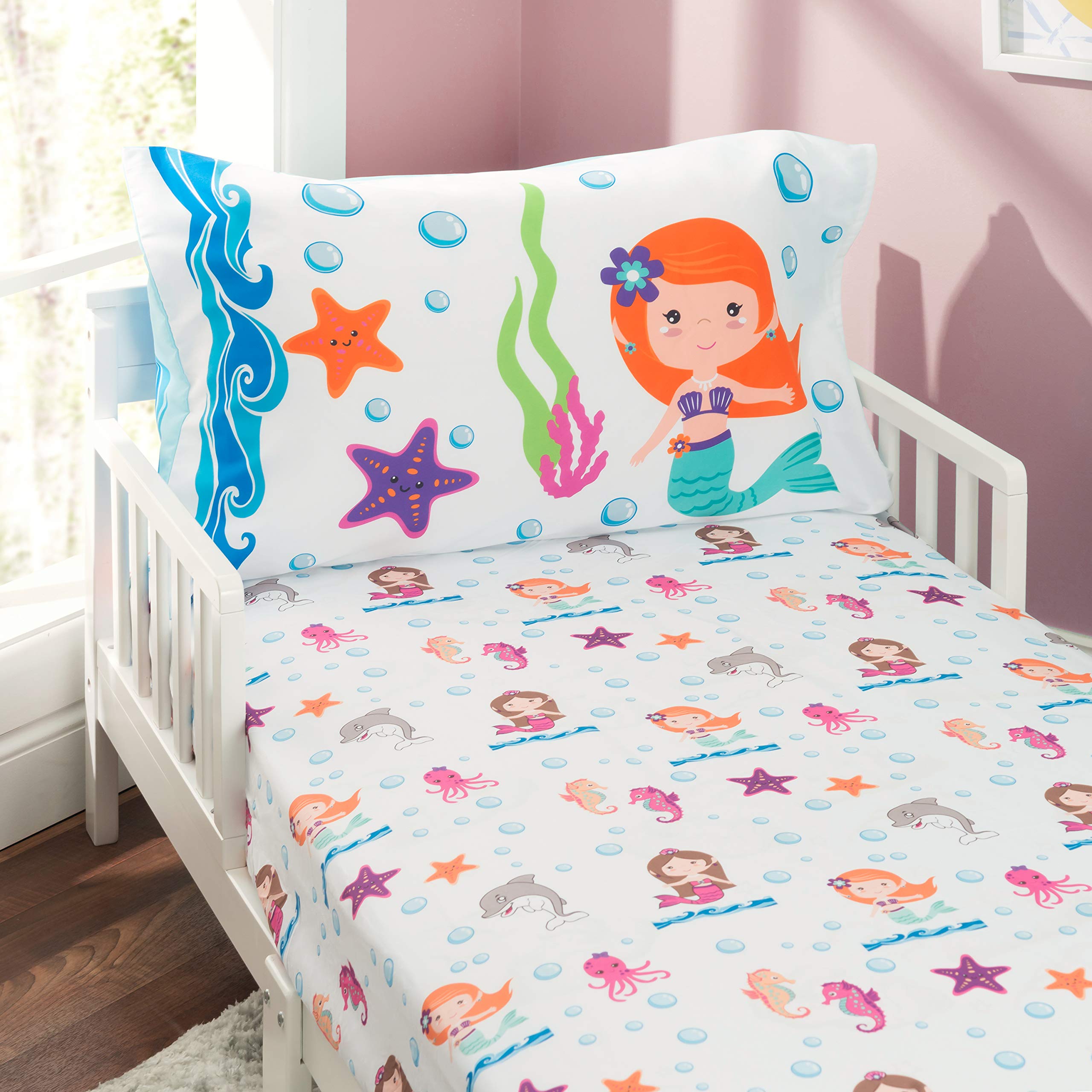 Everyday Kids undersea mermaids reversible pillowcase adds design versatility