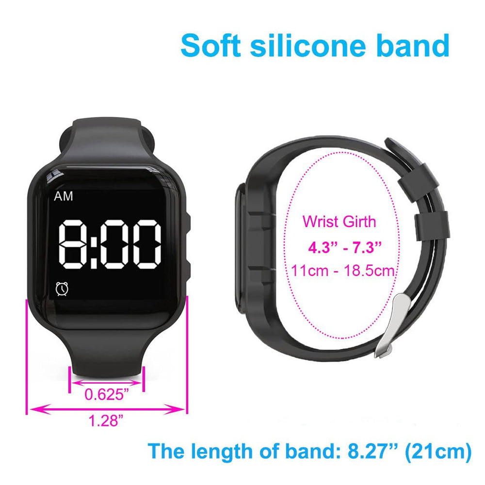 e-vibra programmable timer-loop display close-up illustrating flexible intervals for routines