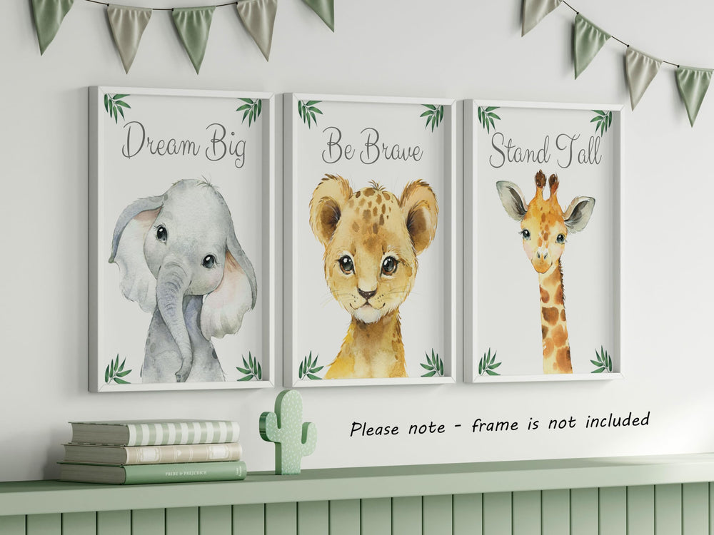Eviepops Prints baby safari forest poster 8x10 suits modern nursery styling