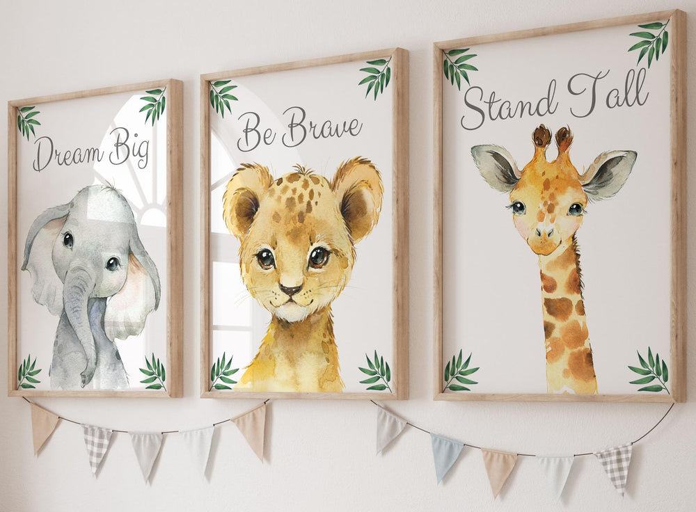 Eviepops Prints baby safari giraffe 8x10 poster for playful nursery decor