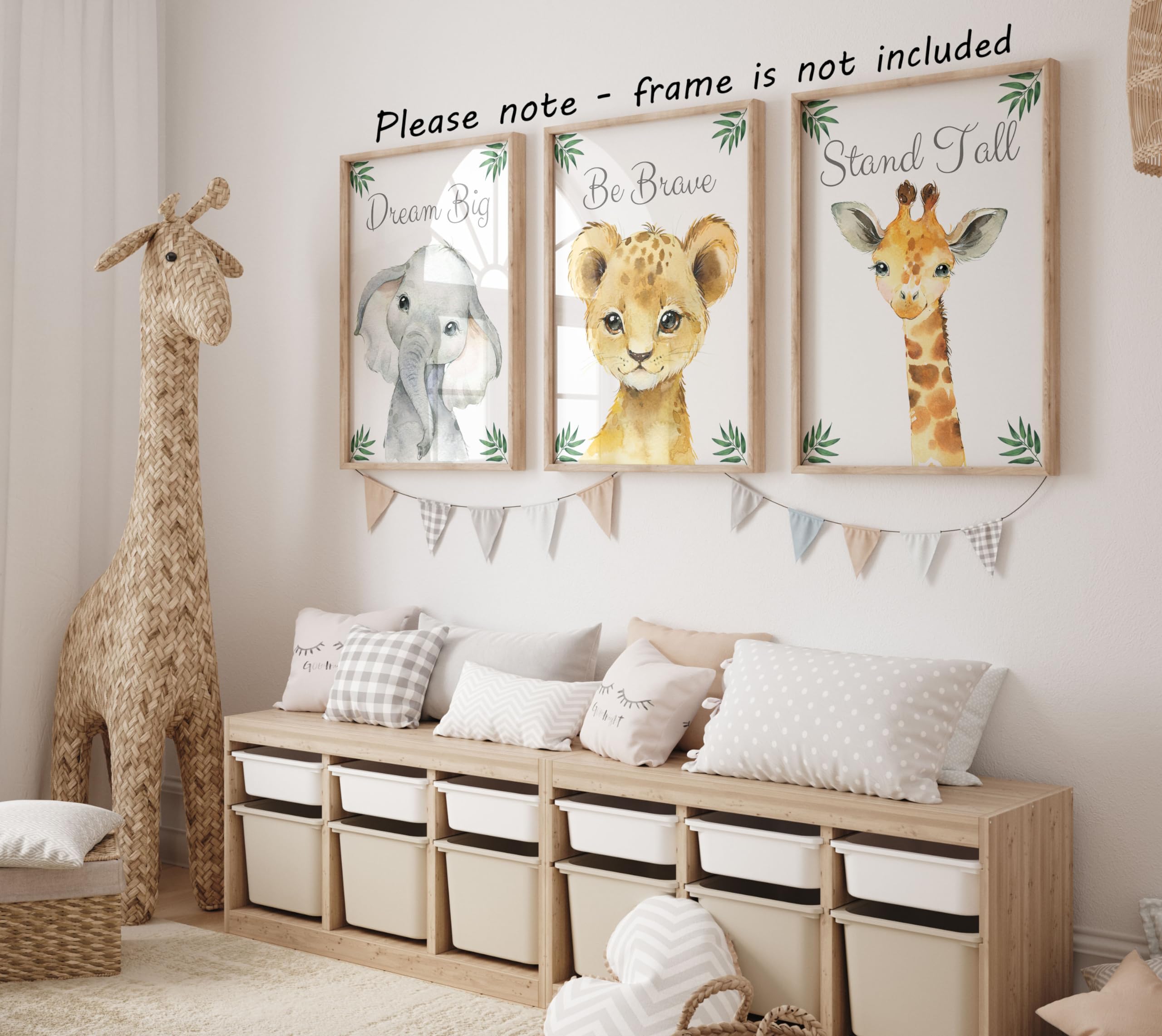 Eviepops Prints baby safari lion 8x10 poster adds a bold nursery focal point