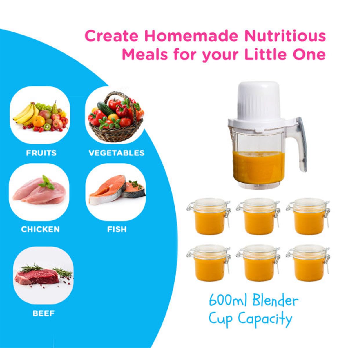 EVLA'S baby food maker bottle warmer for gentle milk heating