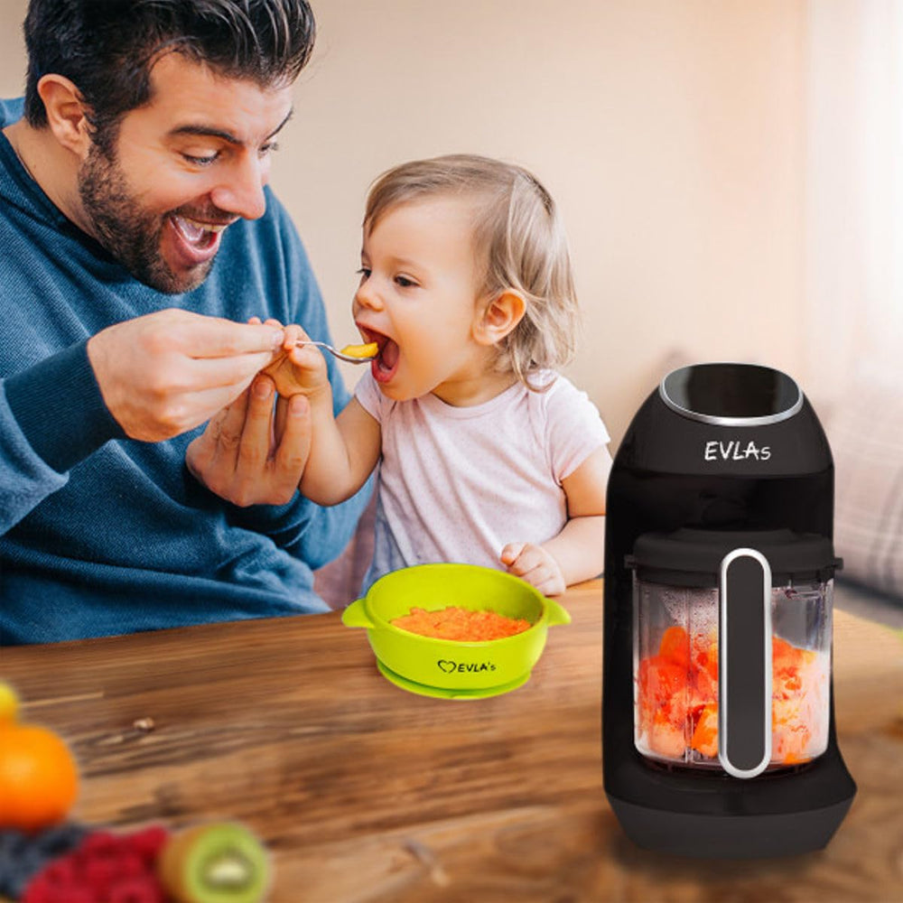 EVLA'S Baby Food Maker steaming function gently cooks to preserve natural flavors
