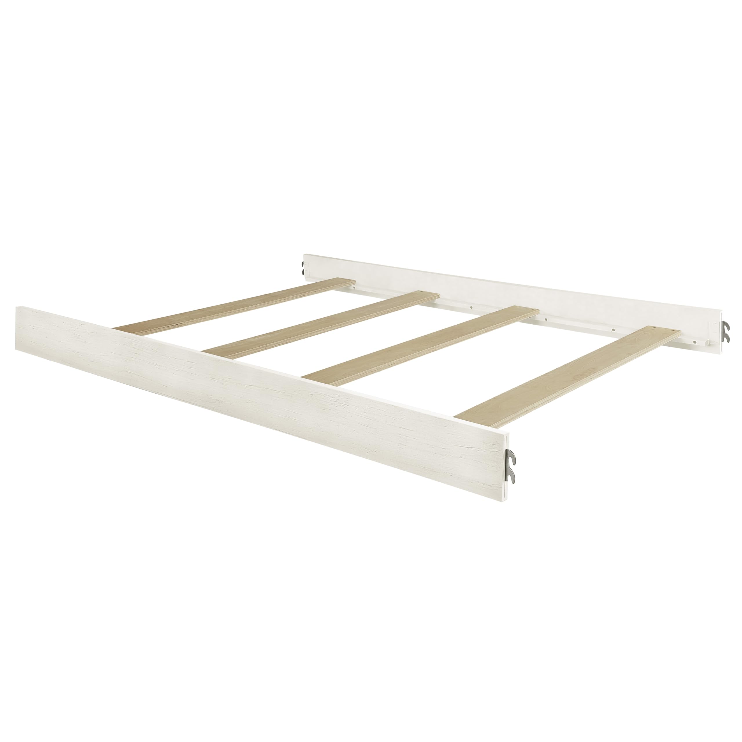 evolur full-size bed rails assembly process for quick crib-to-bed transition