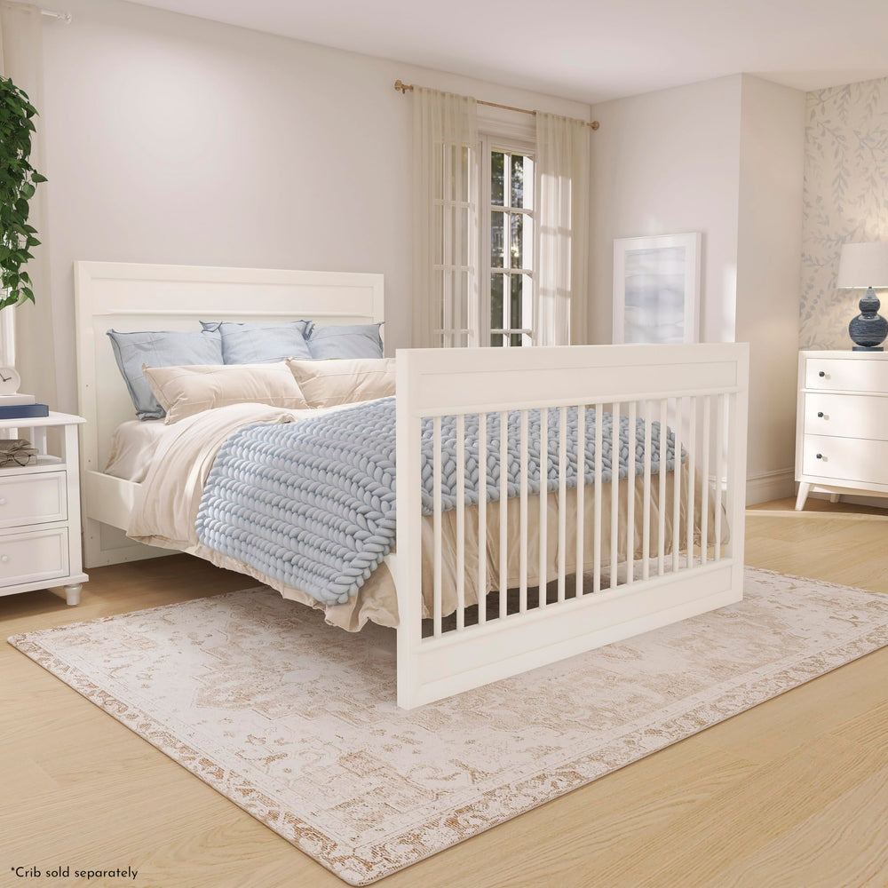 evolur bed rails conversion setup shows sturdy support for growing kids