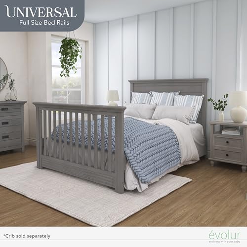 évolur fullsize bed rails closeup highlights solid hardwood construction and durable finish.