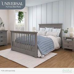 évolur fullsize bed rails closeup highlights solid hardwood construction and durable finish.