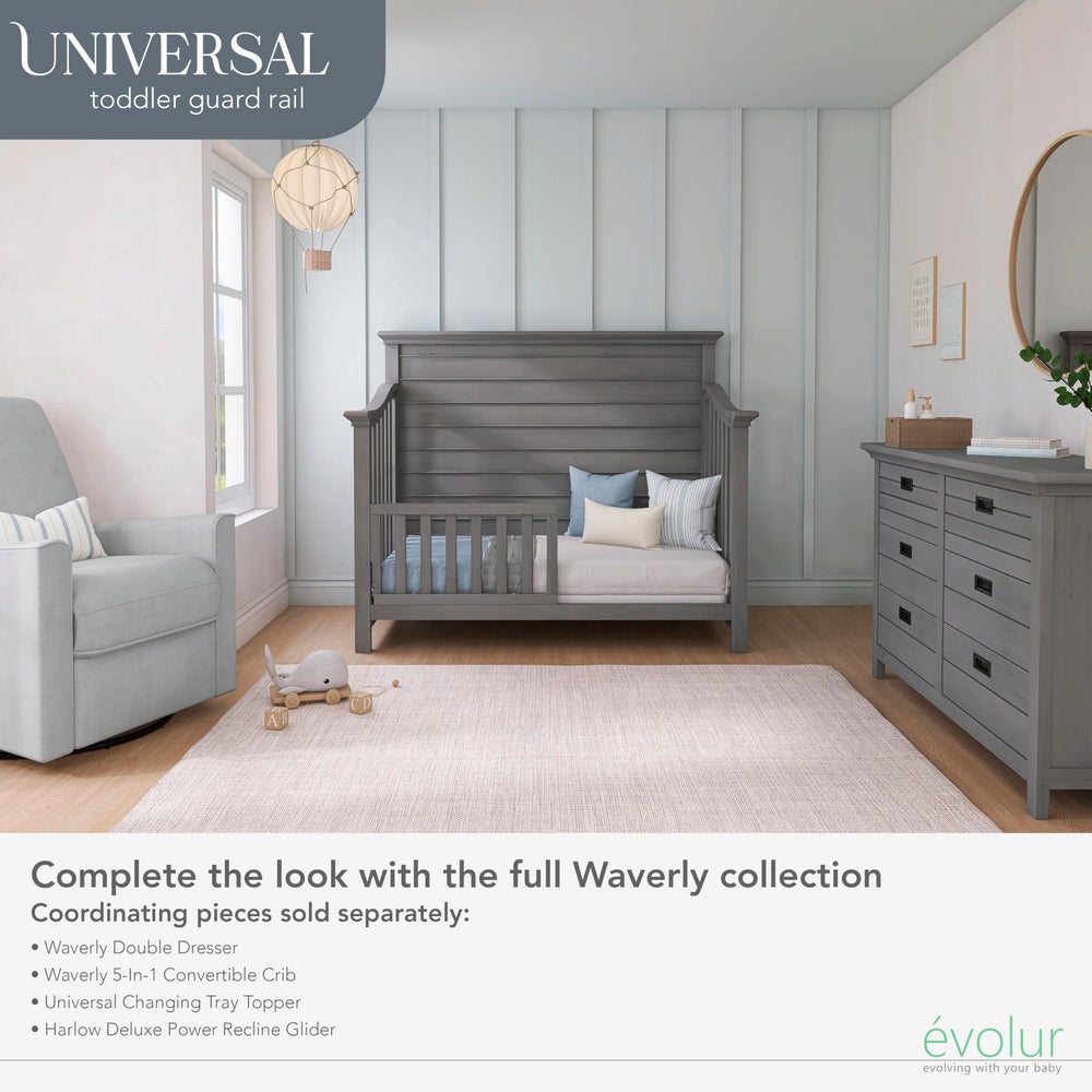 Evolur Guard Rail compatibility with Parker Aurora Cheyenne Santa Fe collections.