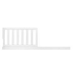 Evolur Toddler Guard Rail Frost front view promotes safer sleep on convertible cribs.