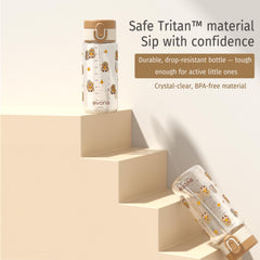 Evorie Tritan Kids Water Bottle straw fosters easy sipping during class breaks.