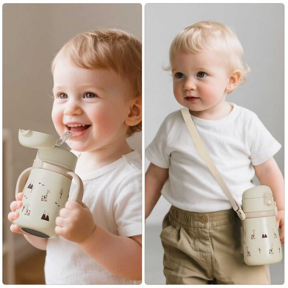 Evorie two-straw feature image shows bite-and-sip and cross-cut options for toddlers.