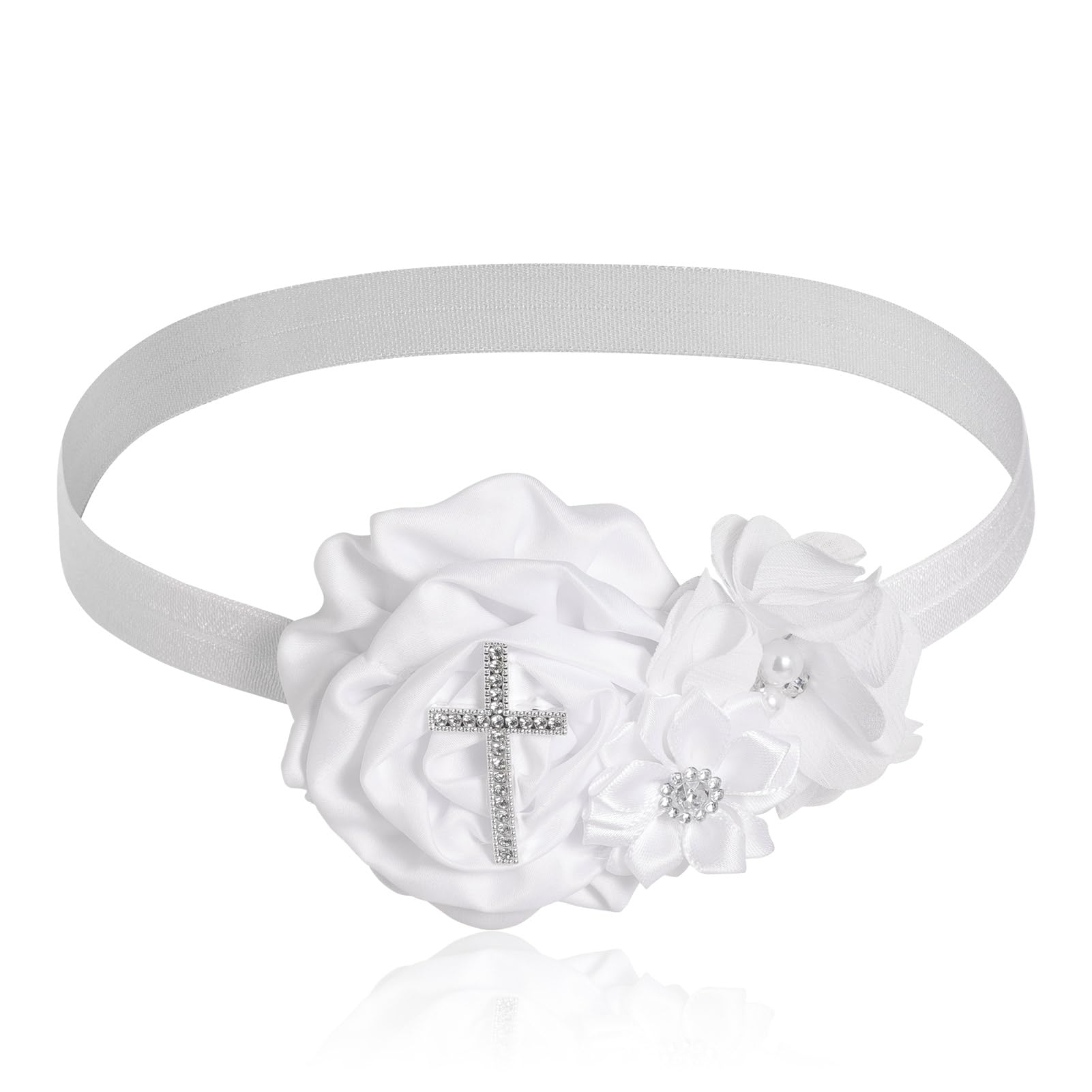 Ewaycom chiffon flower crown headband for newborn photo sessions