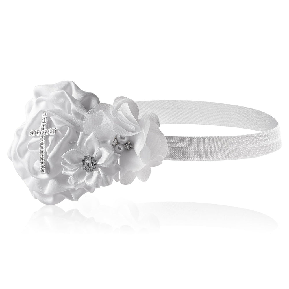 Ewaycom soft chiffon headband 36 cm circumference for growing babies