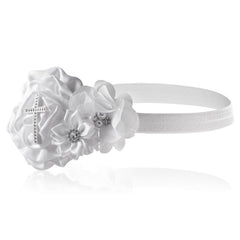 Ewaycom soft chiffon headband 36 cm circumference for growing babies