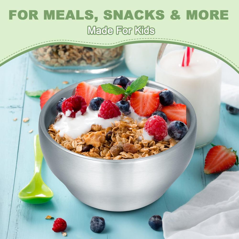 EWFEN SUS304 kid-friendly-sizes support easy gripping and self-feeding experiences.