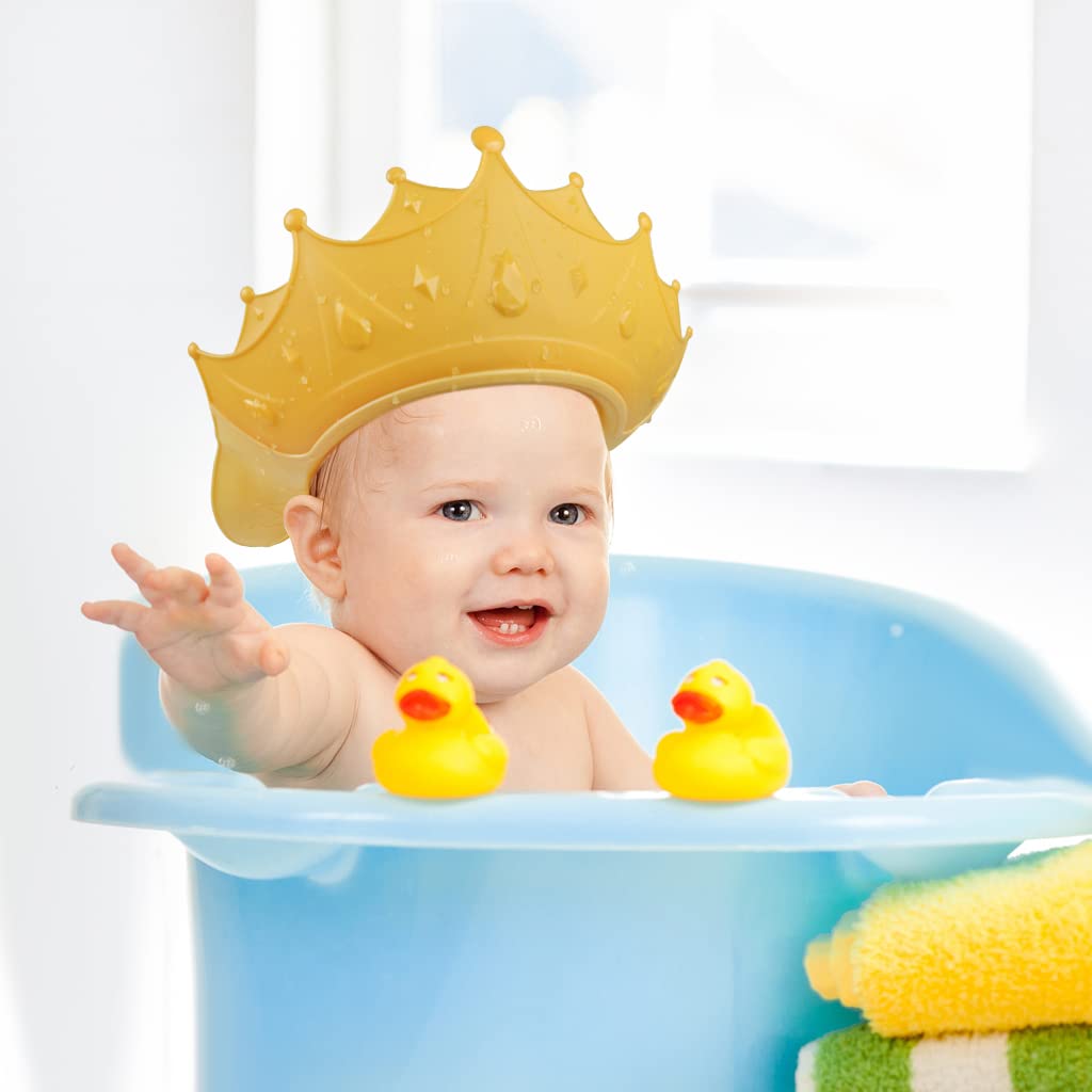 ewinever baby shower cap crown-design playful look plus face protection