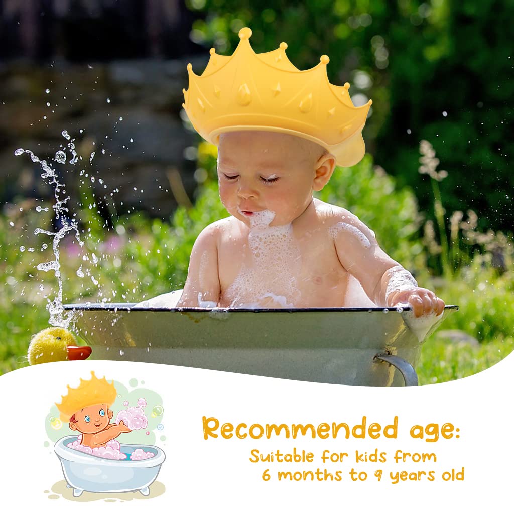 ewinever baby shower cap red crown-back view stays secure on active kids