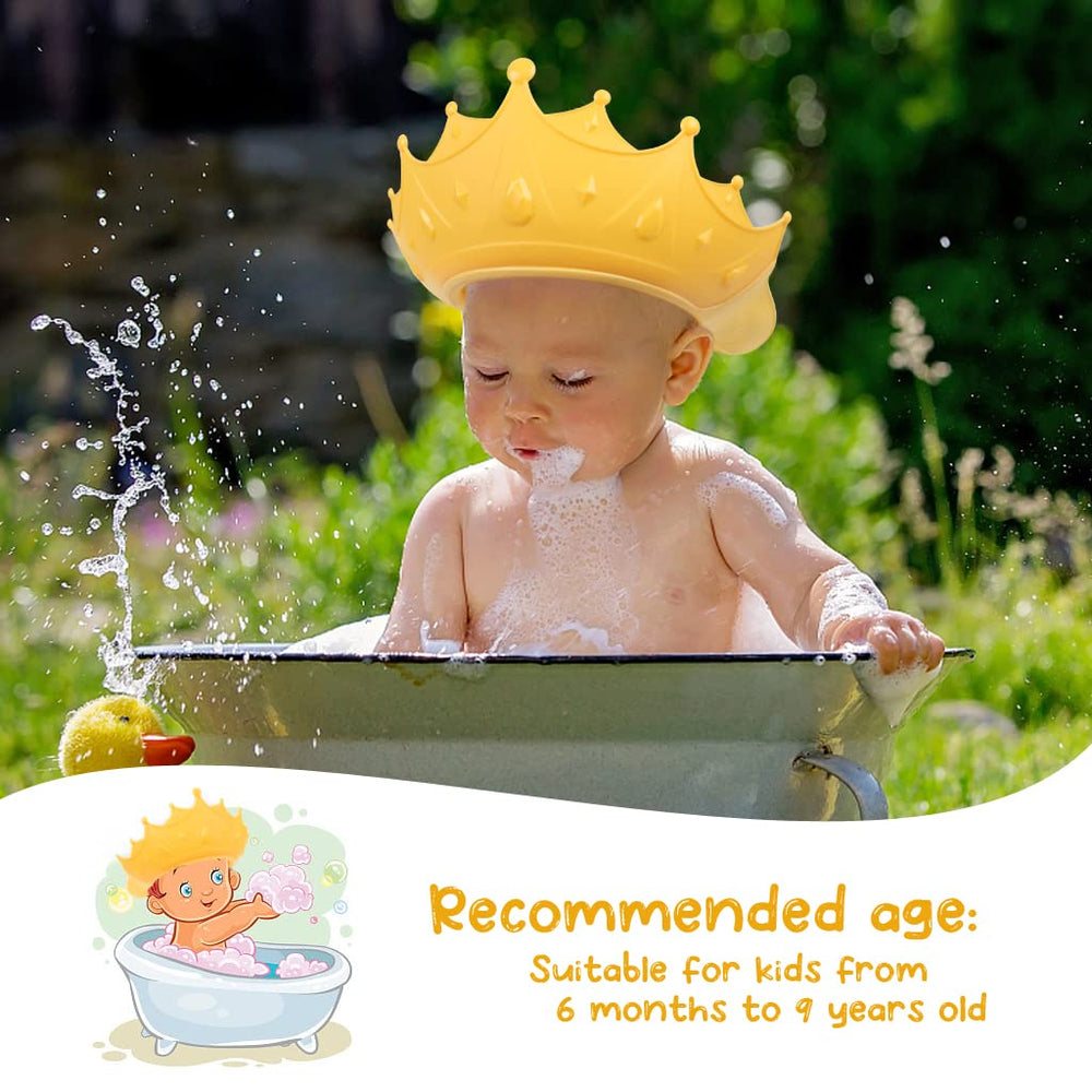 ewinever baby shower cap red crown-back view stays secure on active kids