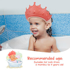 ewinever baby shower cap yellow crown-back view stays secure during splashes