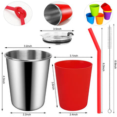 EWSNmata stainless steel sippy cups with sleeve provide non-slip grip and durable use