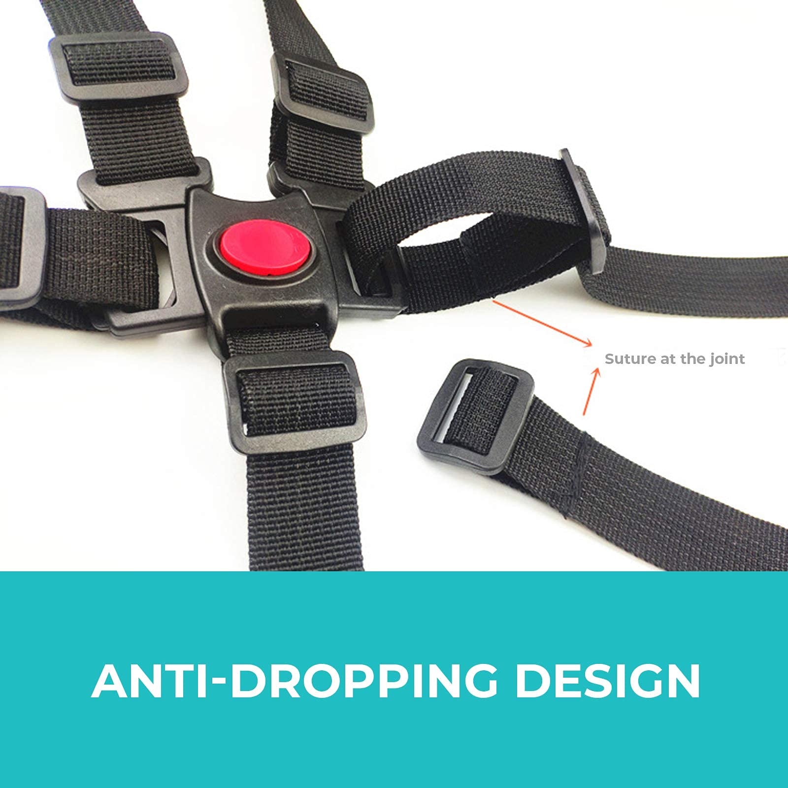 EWUHRY 5 Point Harness use-in-pushchair demonstrates secure on-the-go seating