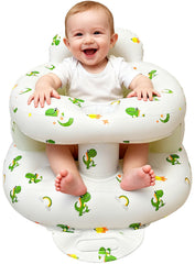 EXBEPE thickened inflatable baby seat front-view image for safe, stable sitting.