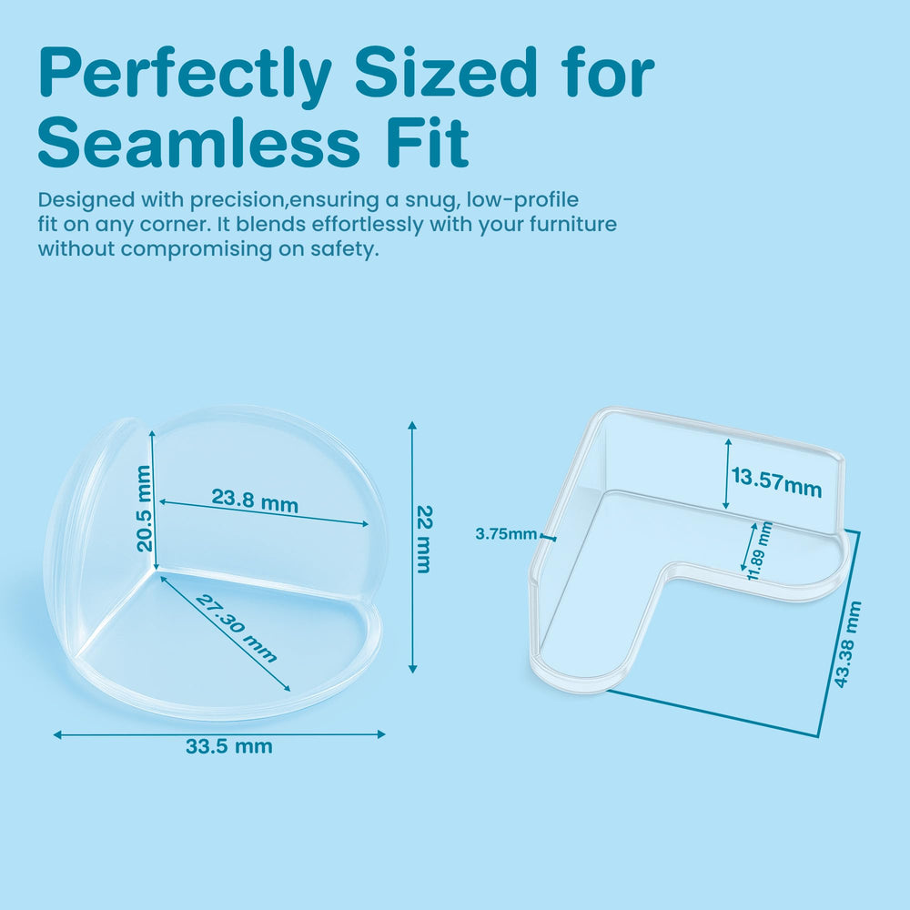 EXCOLIT ball-shaped corner guards: dense protection for kids' play areas.