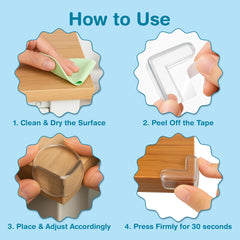 EXCOLIT durable corner protectors with strong adhesive for quick, lasting installation.
