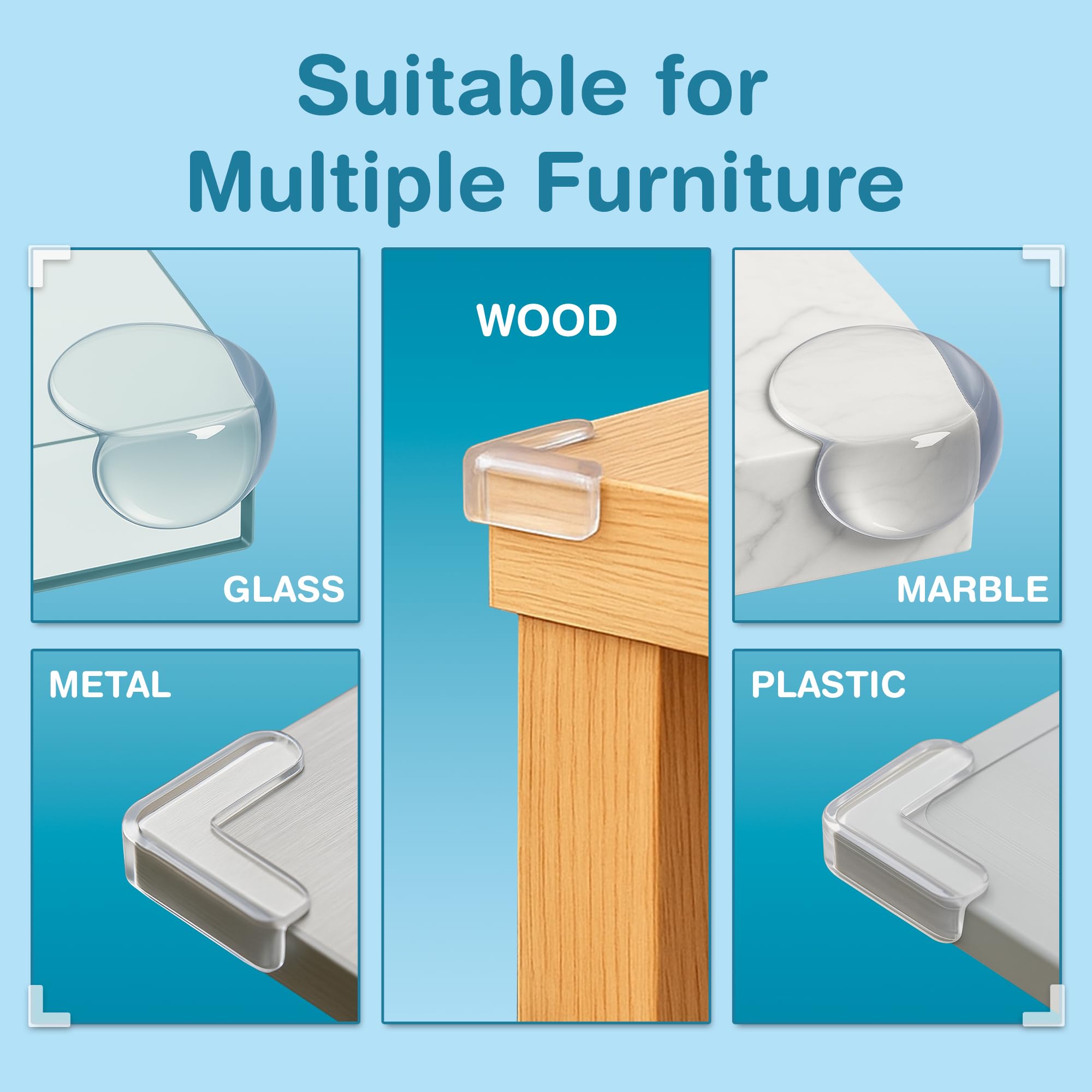 EXCOLIT premium PVC corner protectors: clear, discreet edge safety for homes.