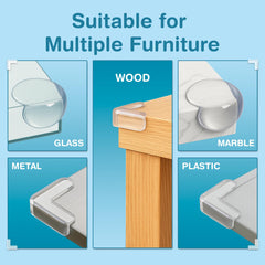 EXCOLIT premium PVC corner protectors: clear, discreet edge safety for homes.