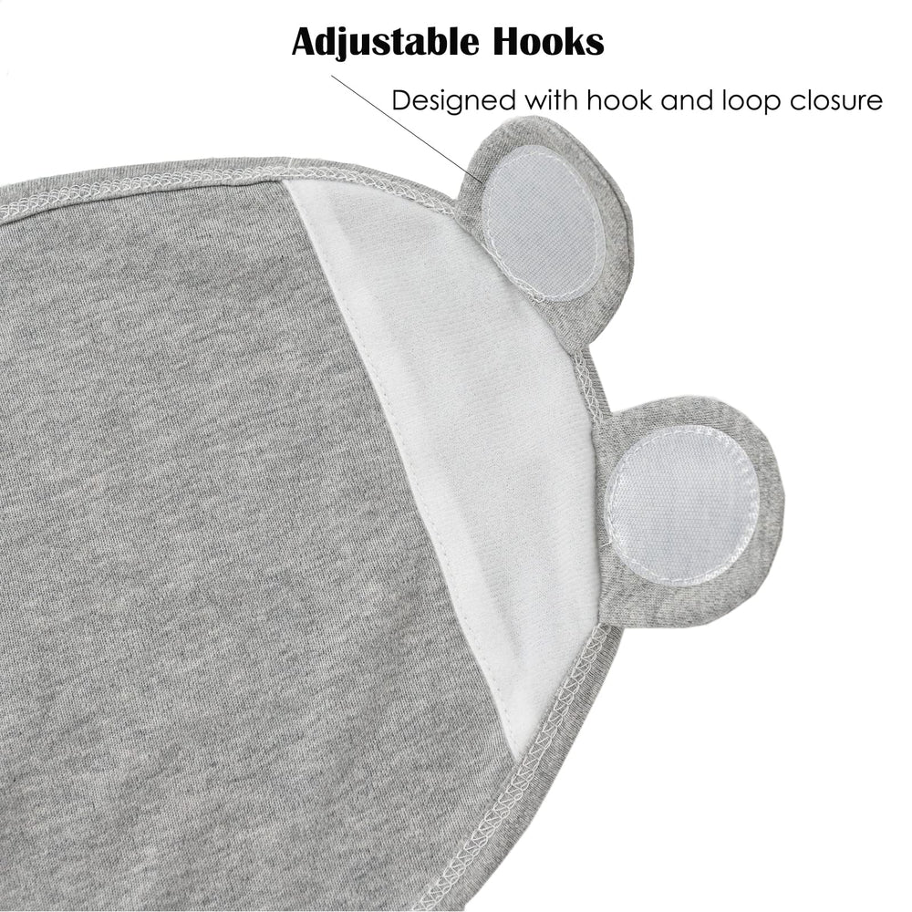 Exemaba swaddle set on baby demonstrates versatile, snug sleeping setup.