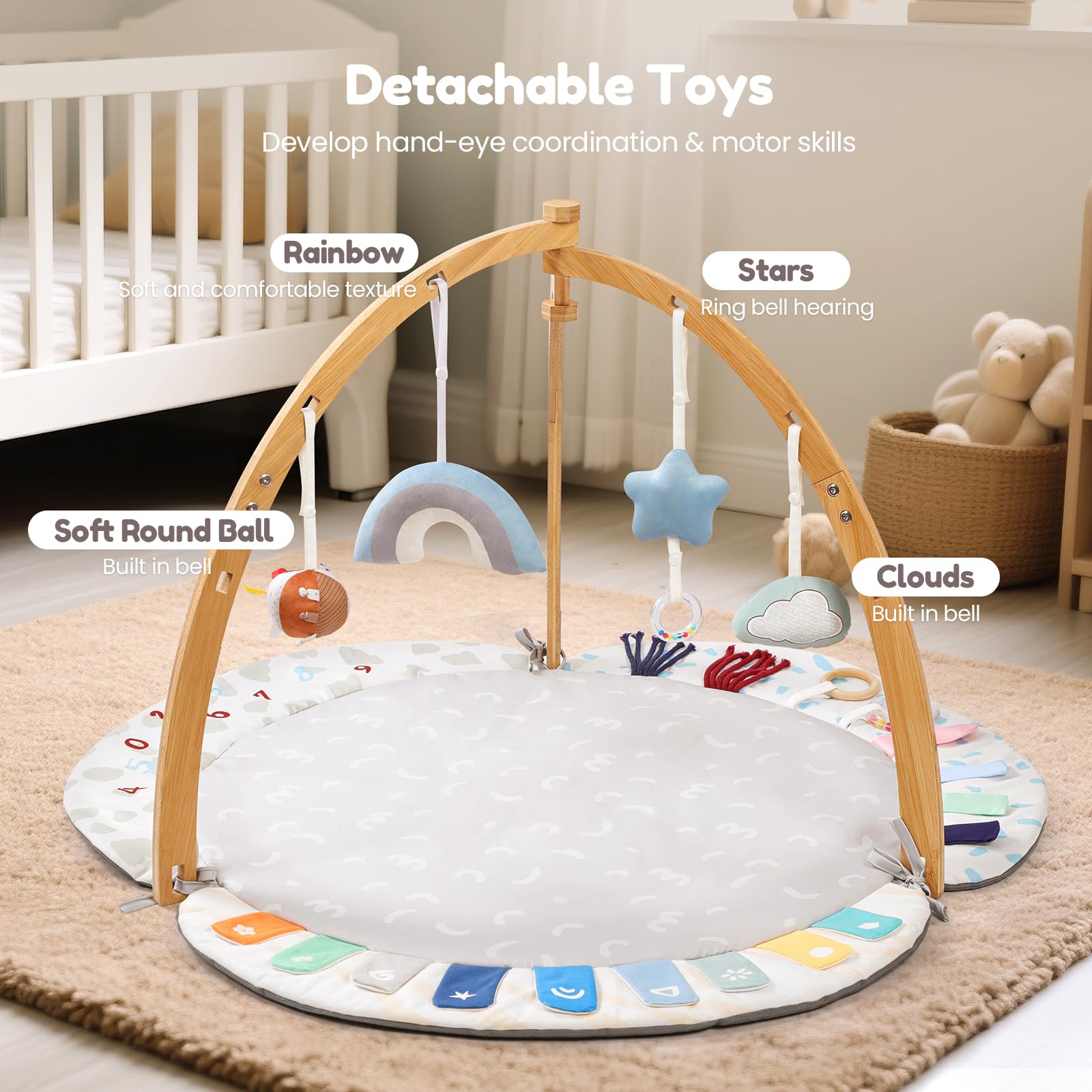 EXIN DECHEN toys with bells invite baby's auditory curiosity