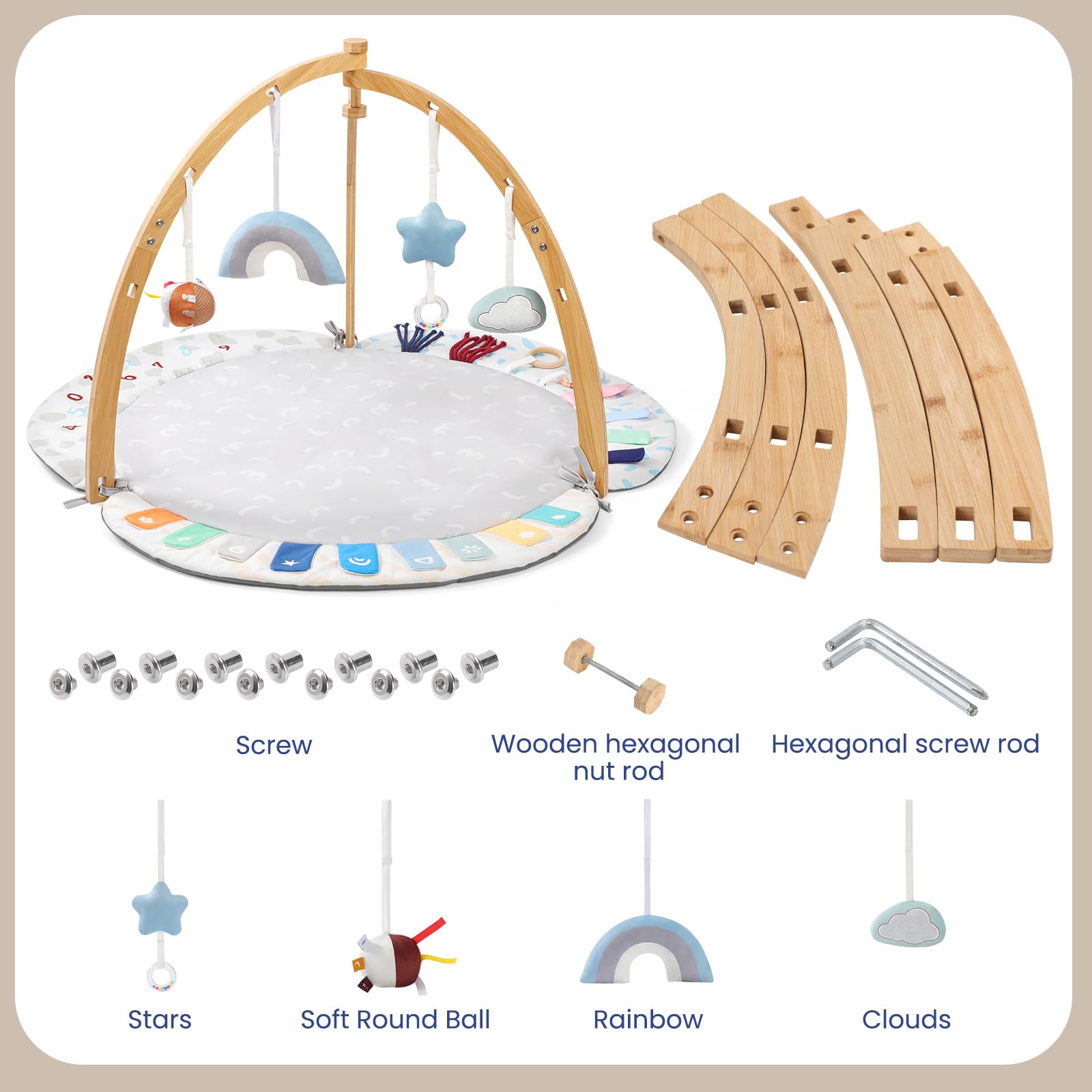 EXIN DECHEN machine-washable fabric keeps playtime clean and cozy