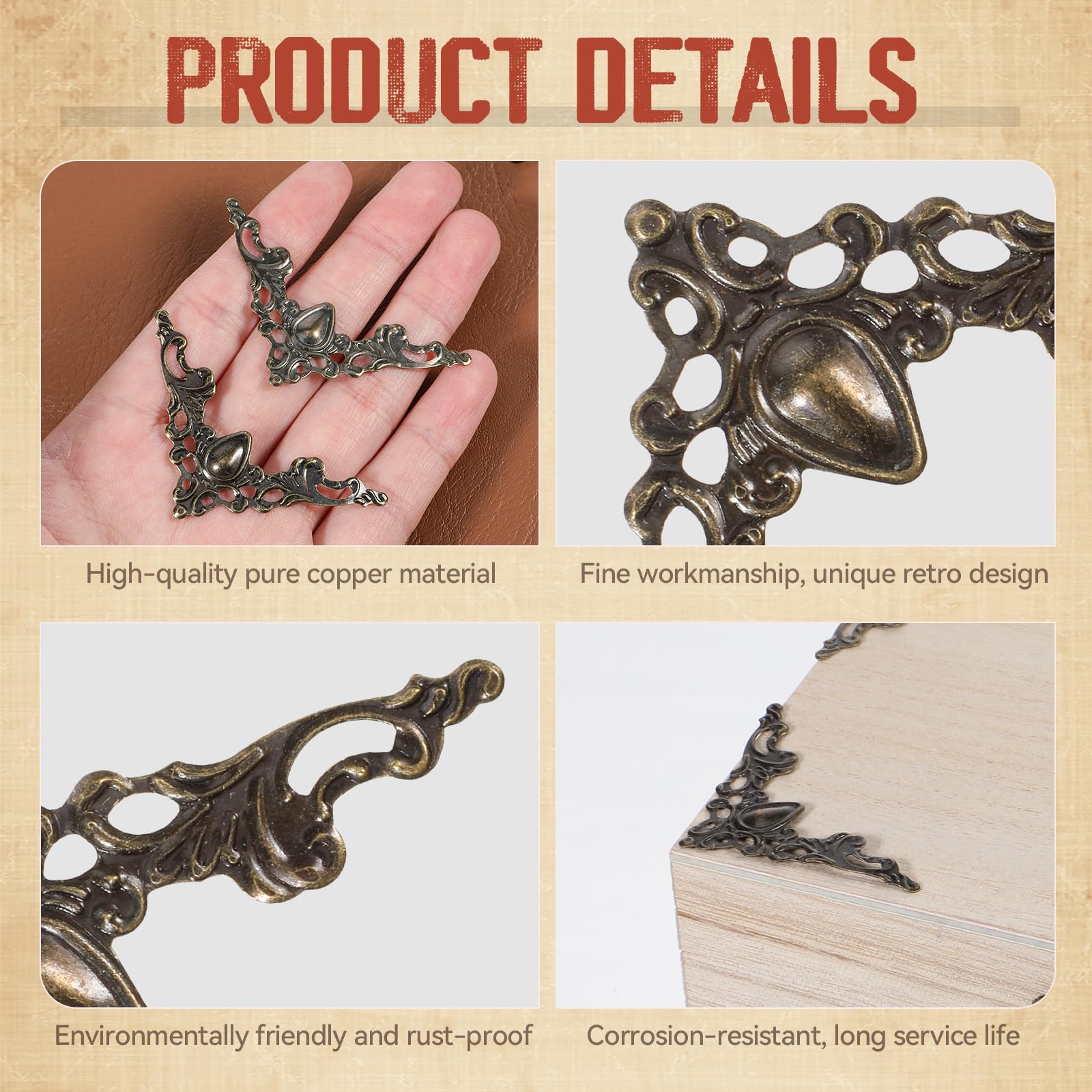 Exircy dresser edge protector bronze offers retro style and edge protection