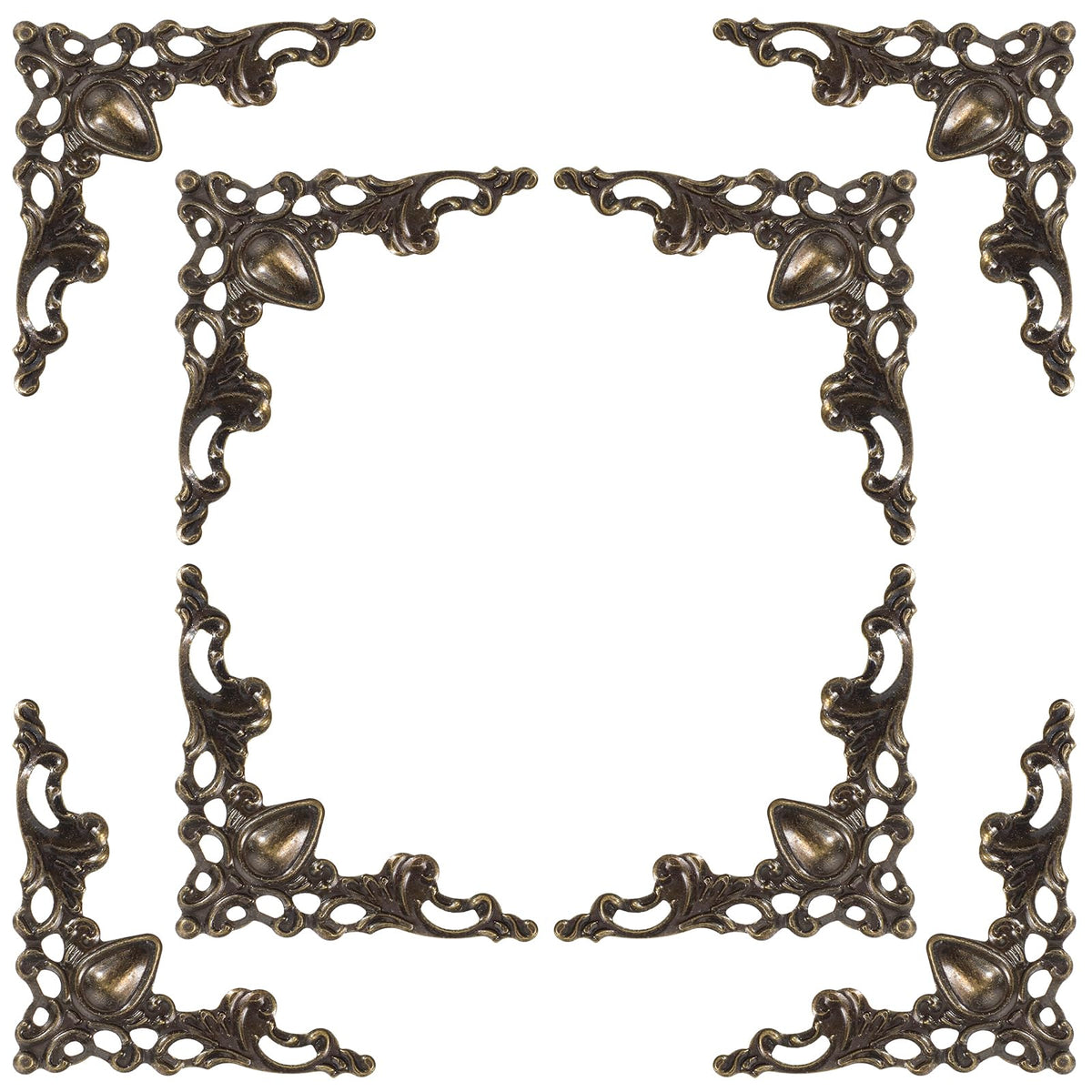 Exircy iron corner protector bronze closeup shows antique finish for durable furniture protection