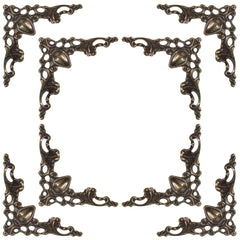 Exircy iron corner protector bronze closeup shows antique finish for durable furniture protection