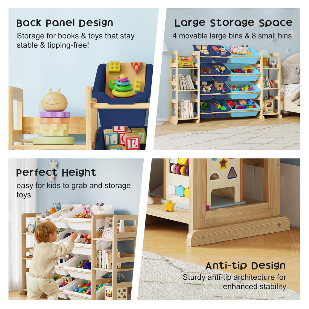 EXPERLAM modern wood and white design blends with nursery or playroom décor.