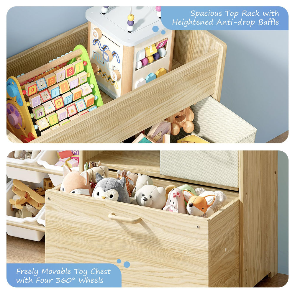 EXPERLAM Montessori-inspired design encourages sorting and independent cleanup
