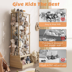 EXPERLAM plush toy shelf close-up highlighting smooth pine finish