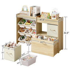 EXPERLAM toy storage 2-drawers with open front drawer for quick access