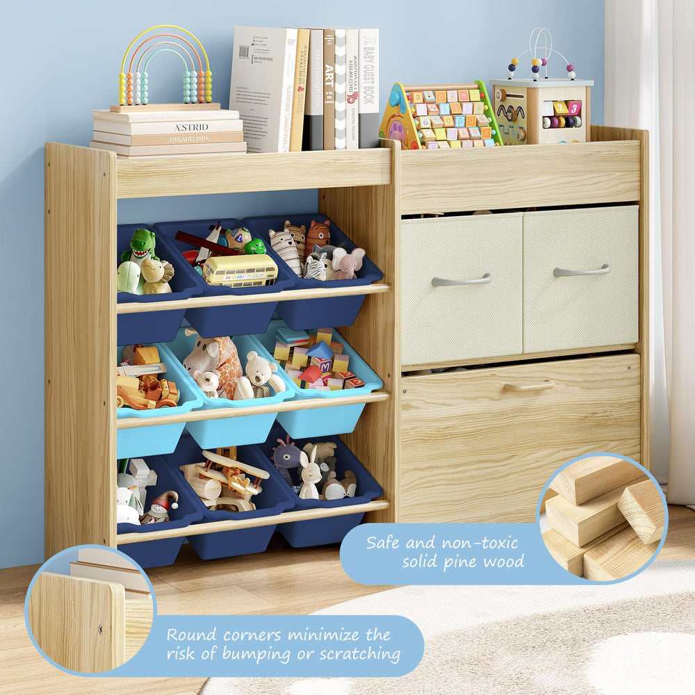 EXPERLAM 4-in-1 storage: bins, drawers, toy chest, top shelf
