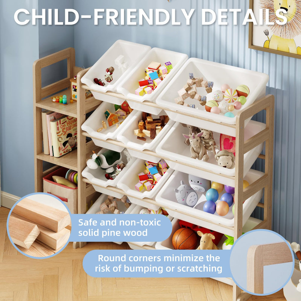 EXPERLAM Toy Storage Organizer two bin sizes simplify toy sorting