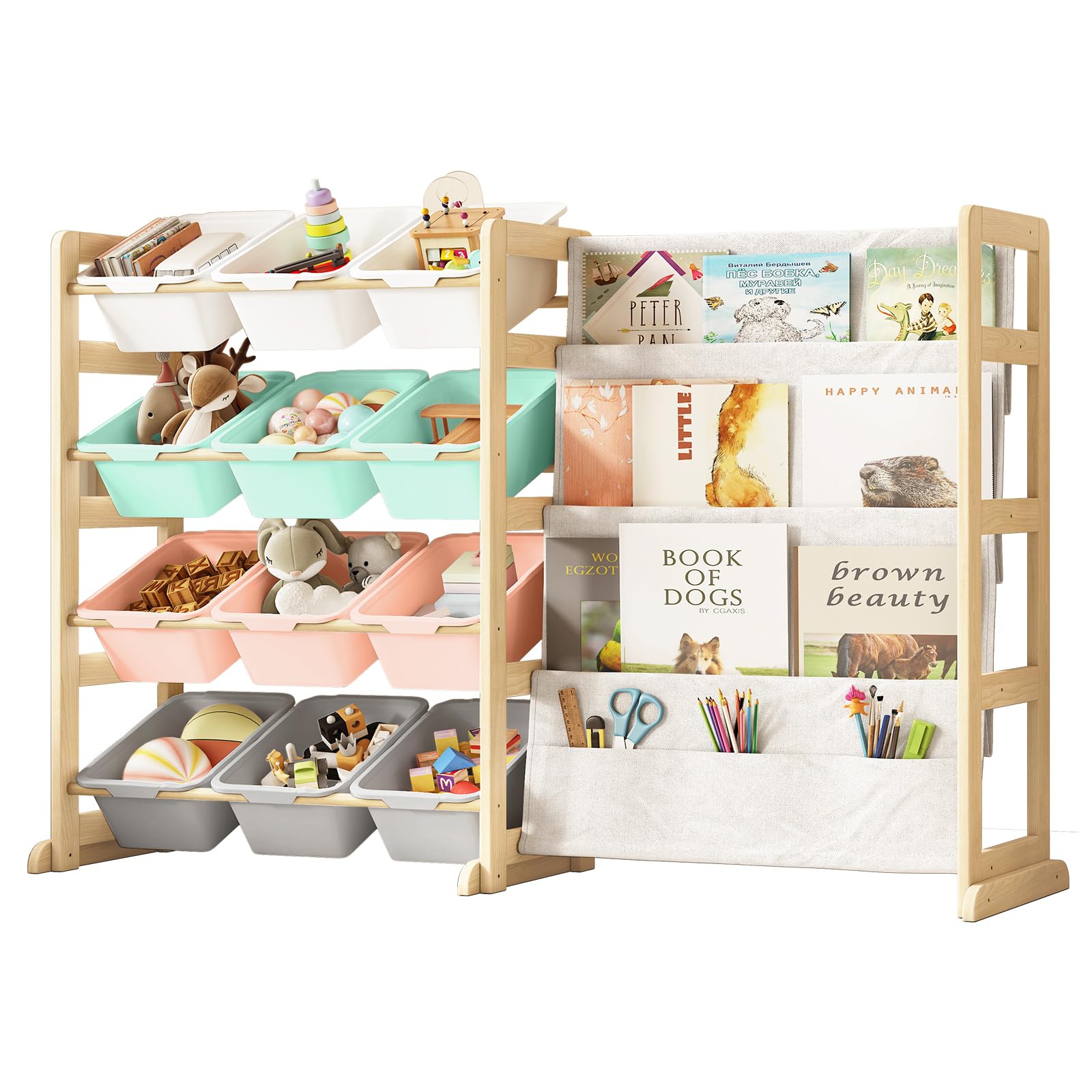 EXPERLAM toy storage organizer bins closeup highlights easy toy sorting