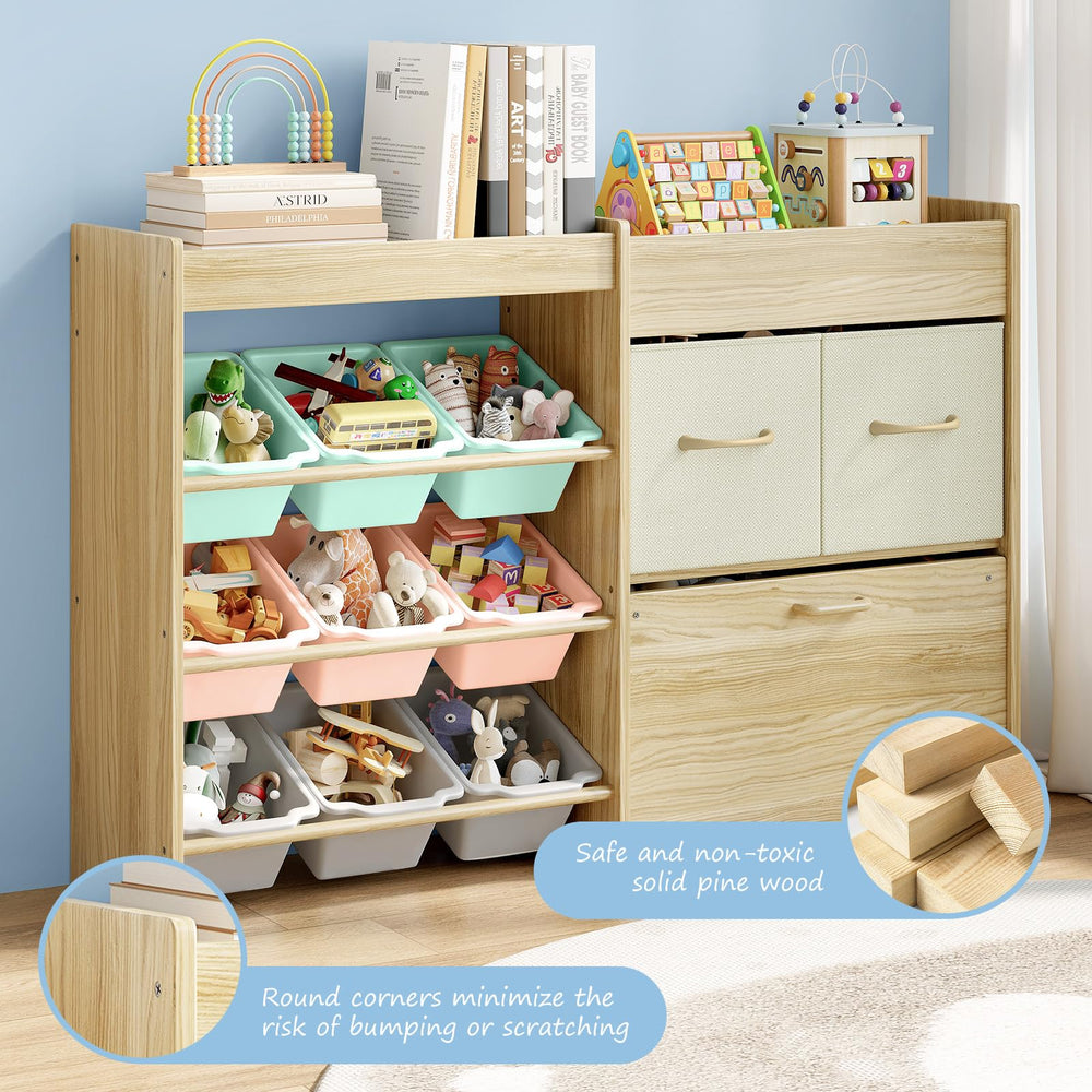 EXPERLAM toy storage organizer child-height access promotes independent tidy-up